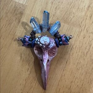 Artisan Raven crown Pendant